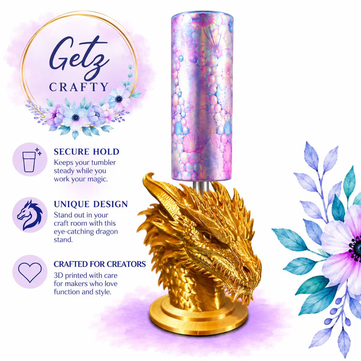 Dragon Drying Stand 3/4” (Gold)
