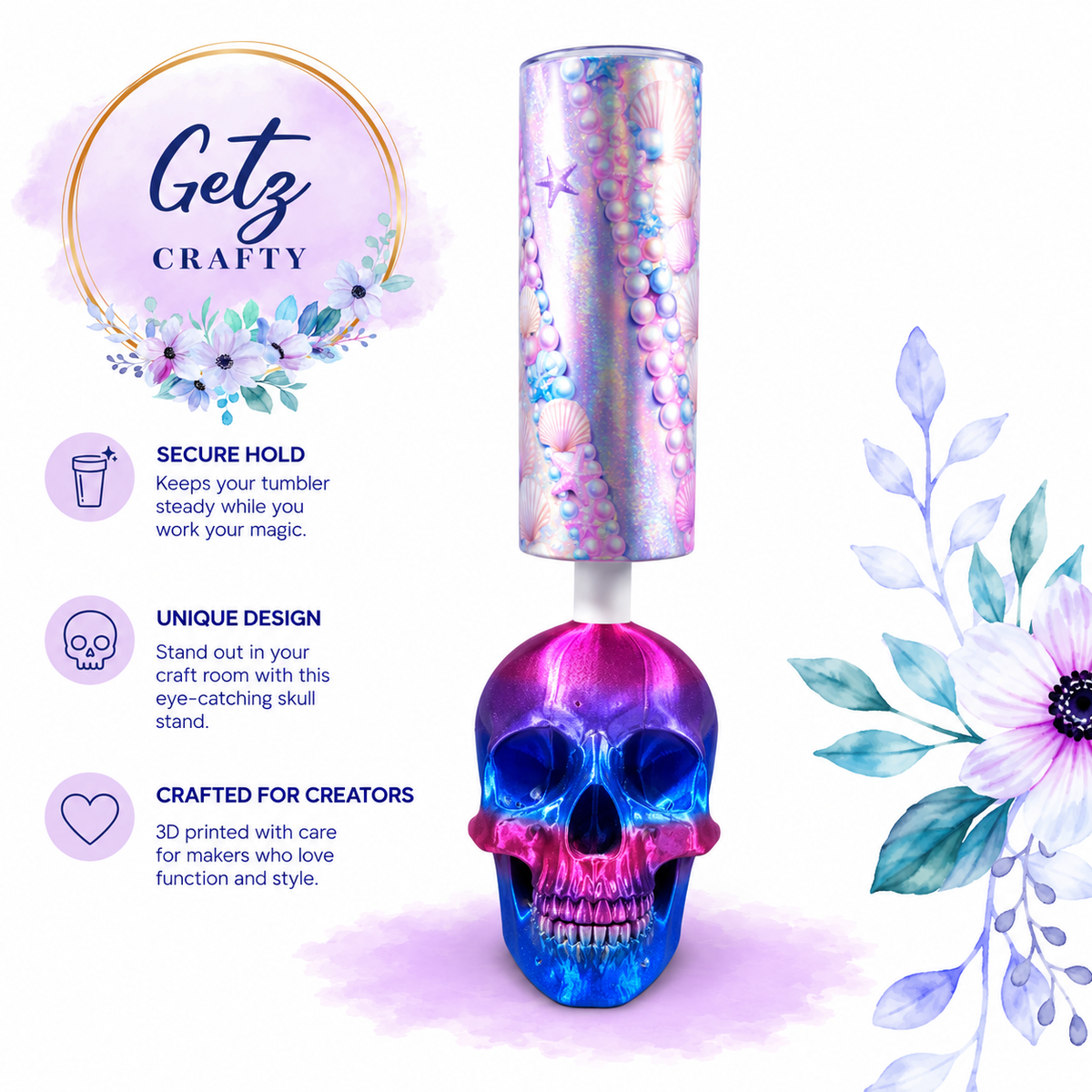 Skull Drying Stand 3/4” (Multi-Color)
