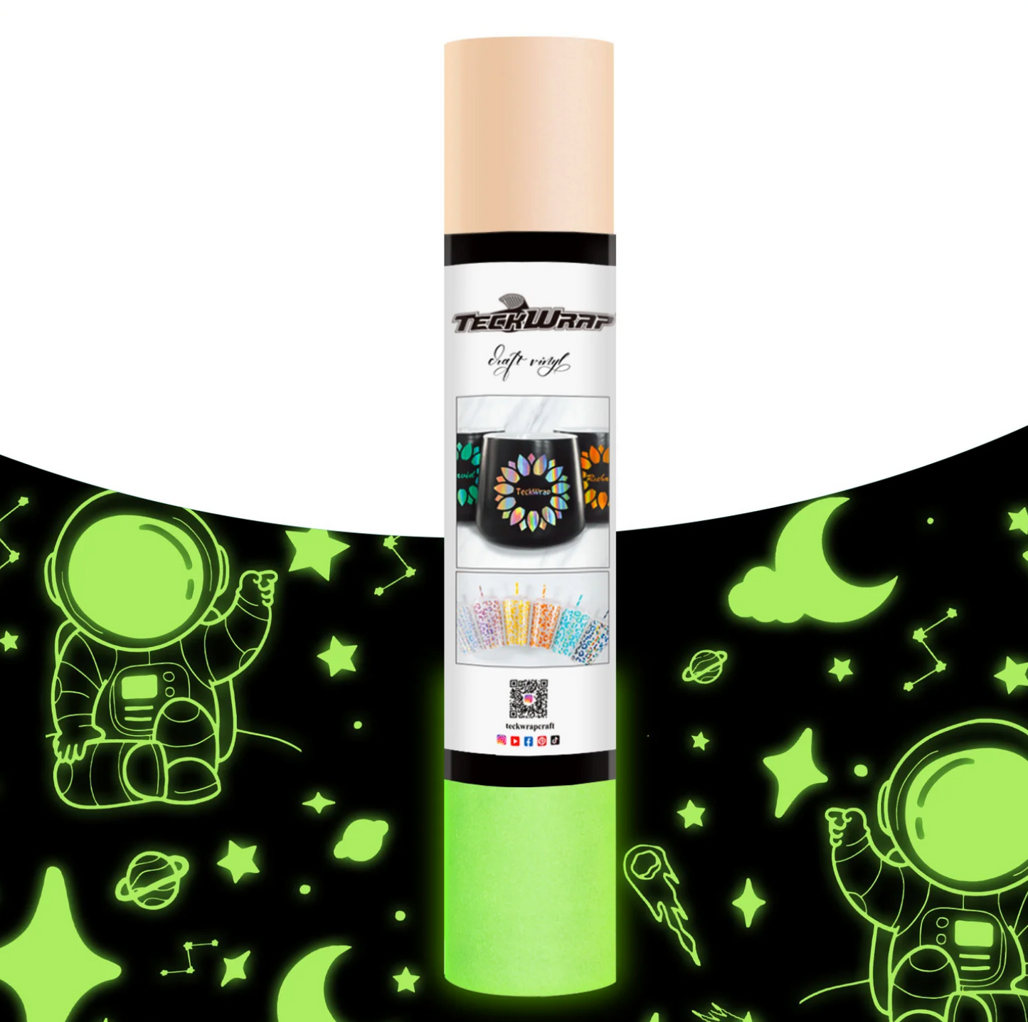 Baby Pink Glow in the Dark Adhesive Vinyl (5FT)