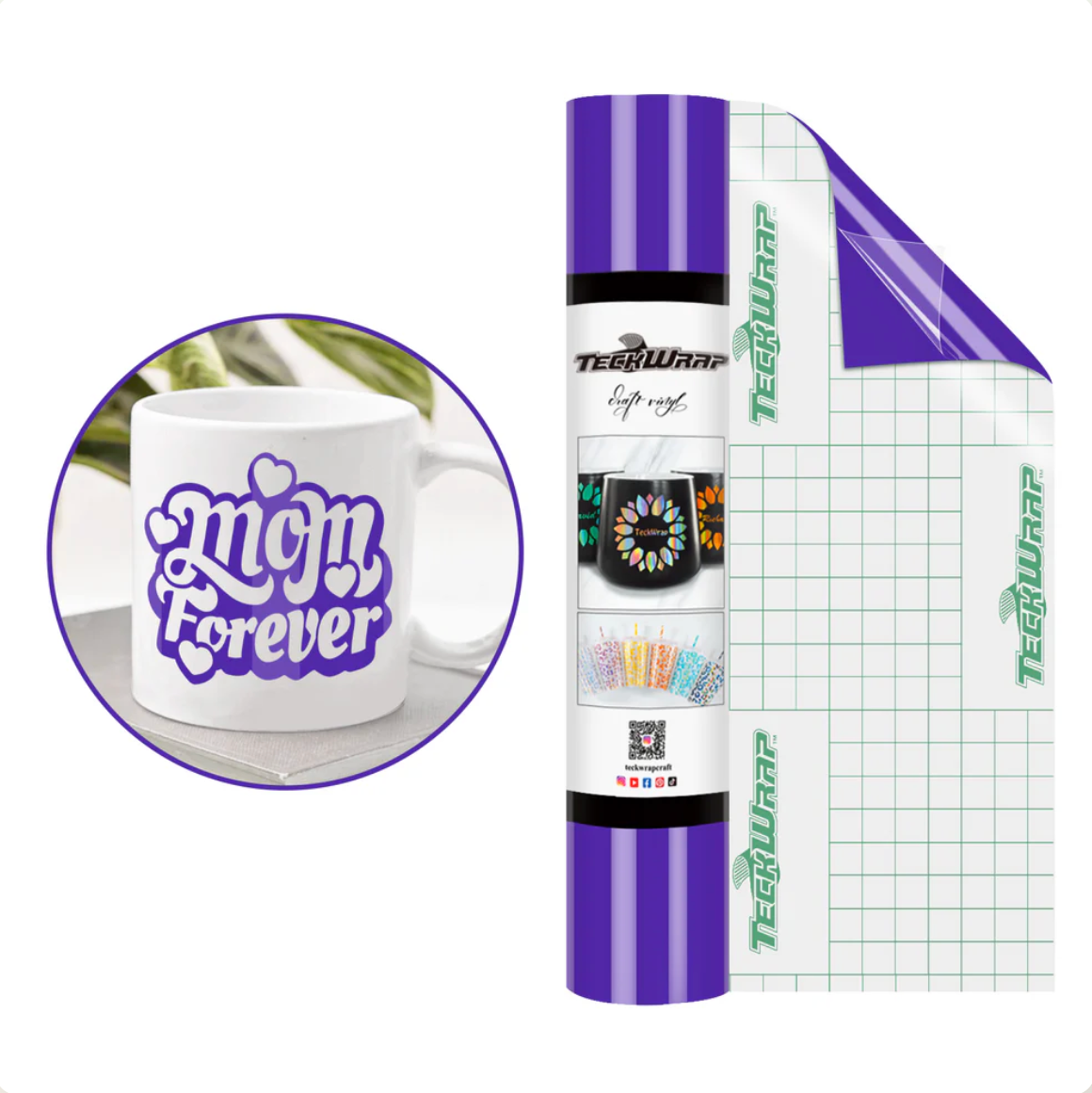 Brilliant Purple Glossy Adhesive Vinyl (5FT)