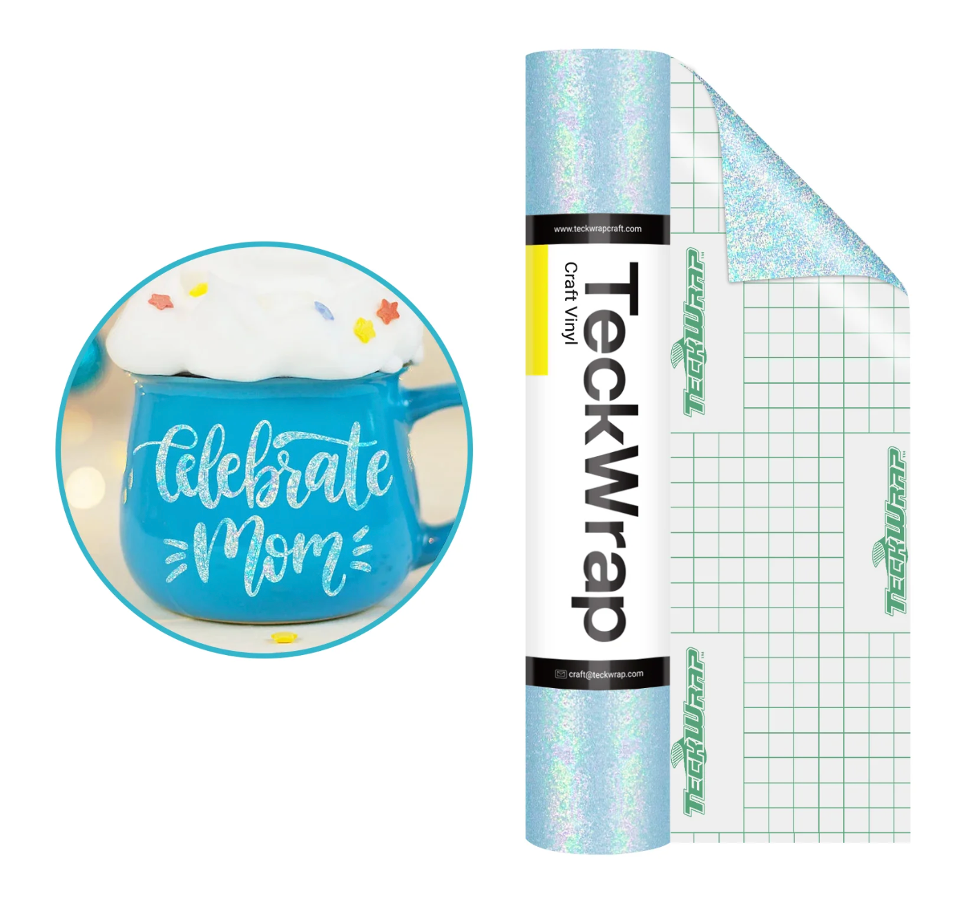 Blue Colorful Pearl Adhesive Vinyl (5FT)