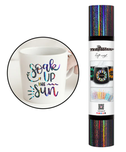 Dark Gray Glitter Mermaid Adhesive Vinyl (5FT)