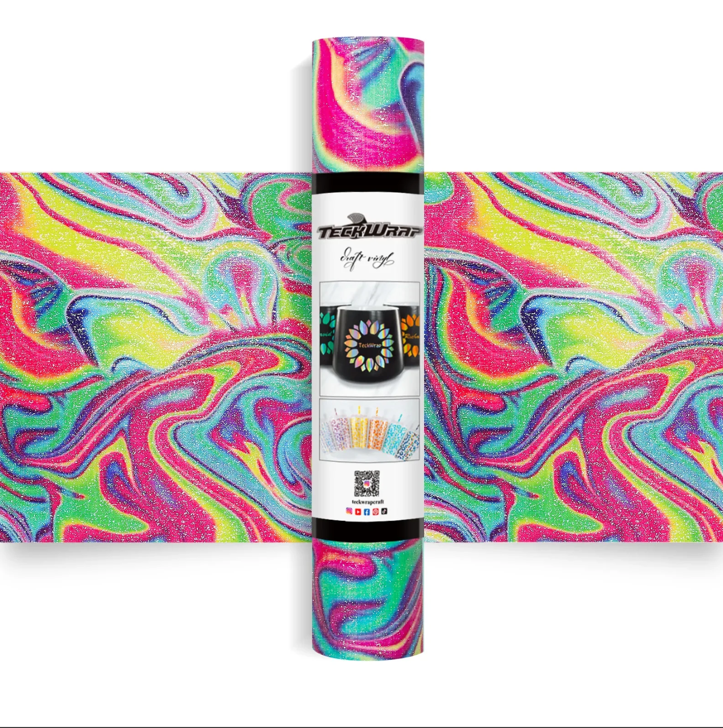 Fluid Art Glitter Brush Adhesive Vinyl (5FT)