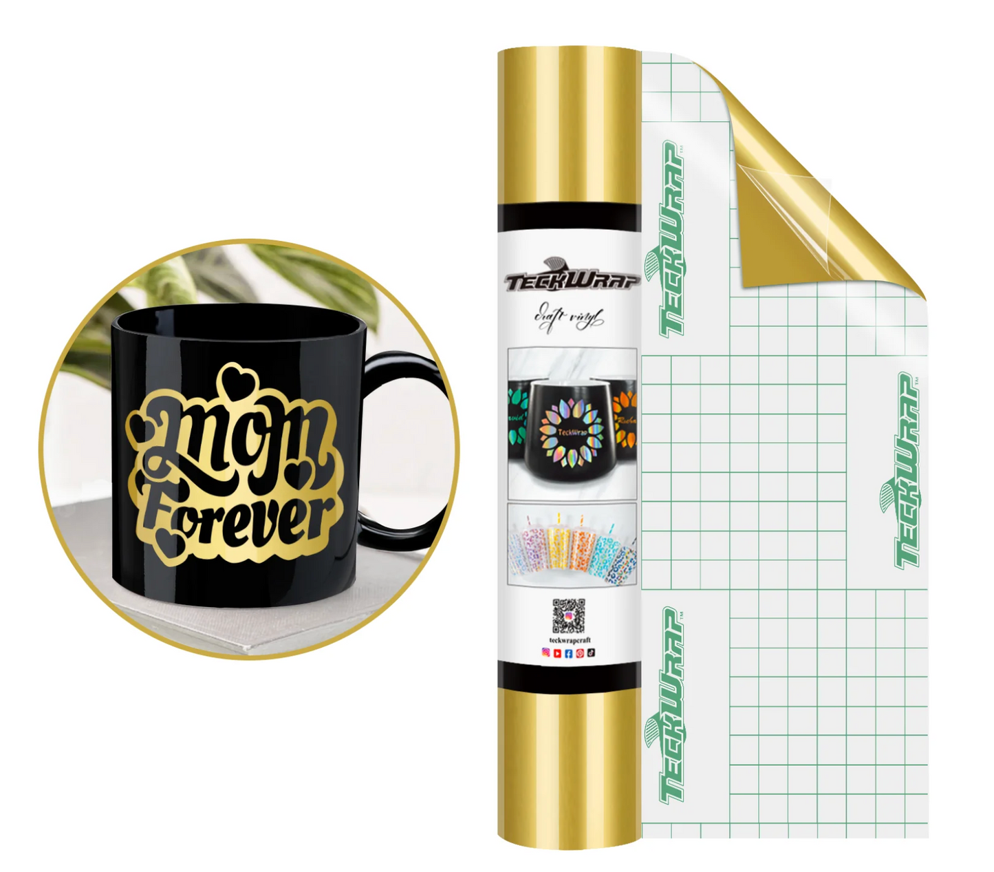 Gold Glossy Adhesive Vinyl (5FT)