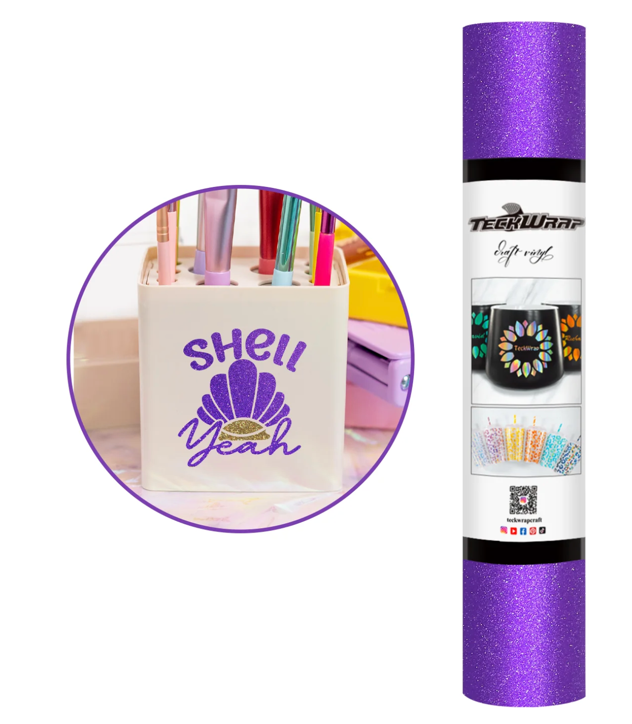 Grape Glitter Adhesive Vinyl (5FT)