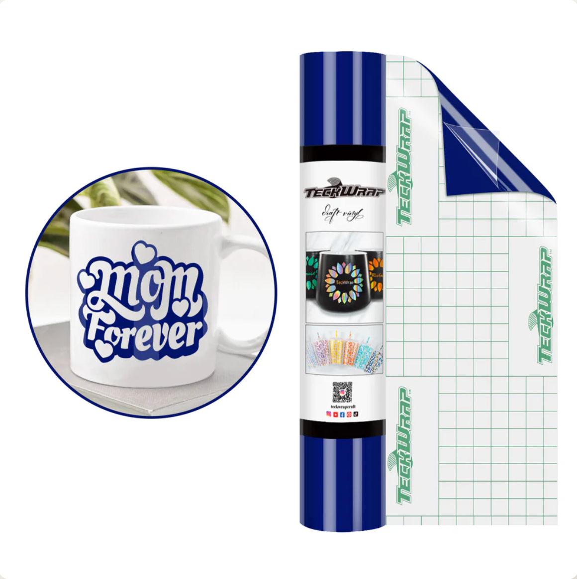 Impact Blue Glossy Adhesive Vinyl (5FT)