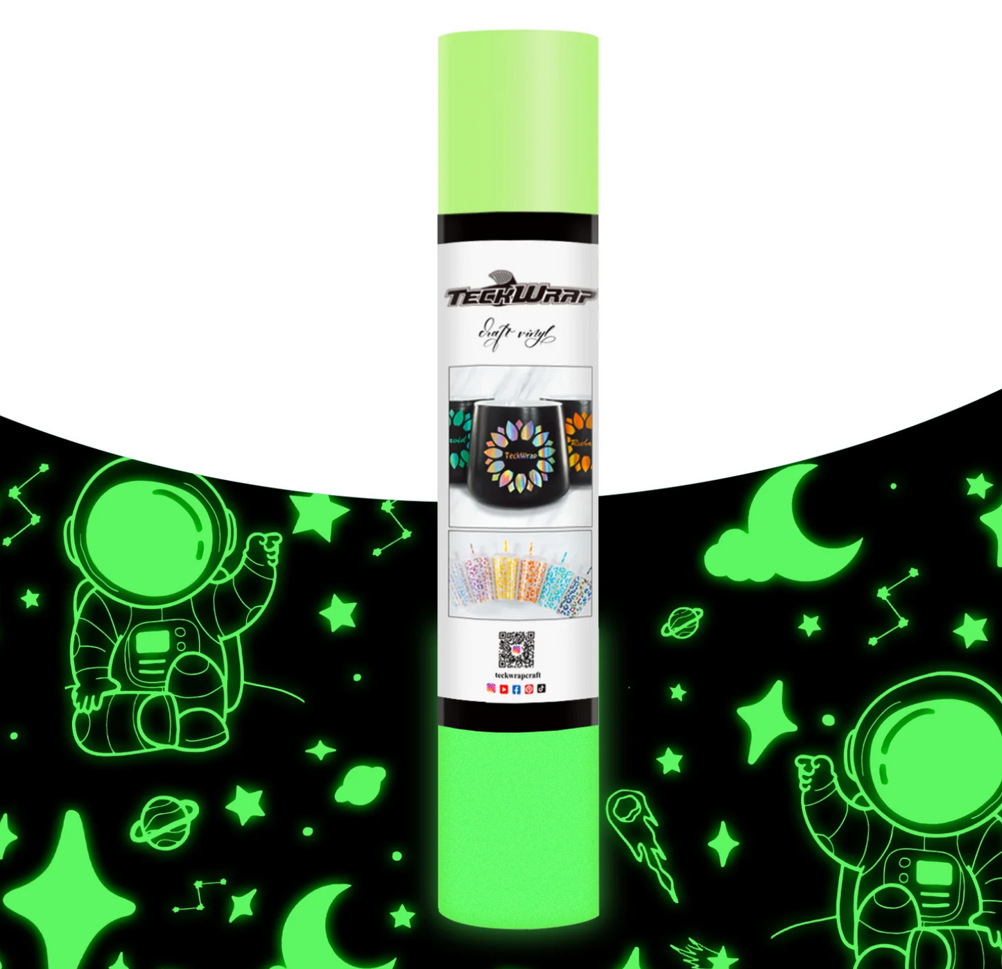 Lime Glow in the Dark Adhesive Vinyl (5FT)