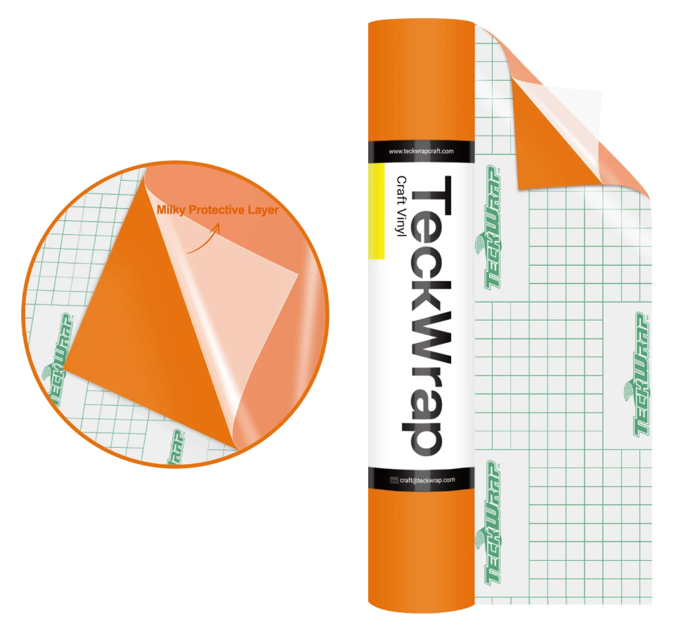 Pumpkin Orange Matte Adhesive Vinyl (5FT)