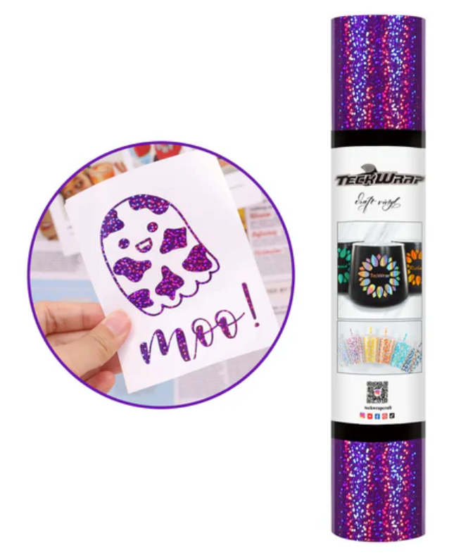 Purple Holographic Sparkle Adhesive Vinyl (5FT)