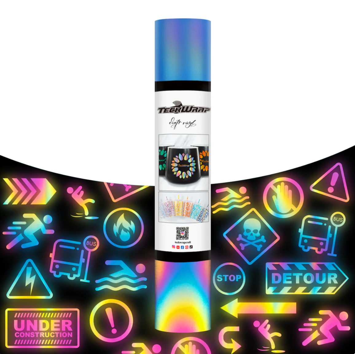 Rainbow Blue Reflective Adhesive Vinyl