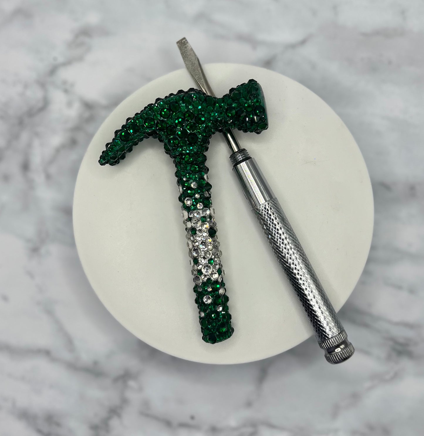 Bling Hammer (Emerald Green & Silver)