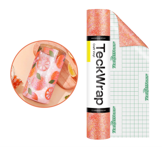 Orange Colorful Pearl Adhesive Vinyl (5FT)