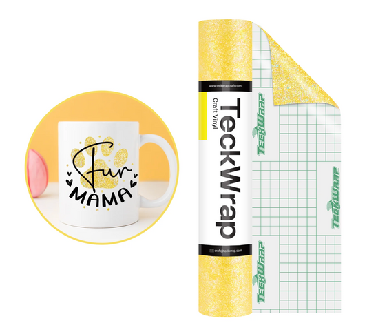 Yellow Colorful Pearl Adhesive Vinyl (5FT)