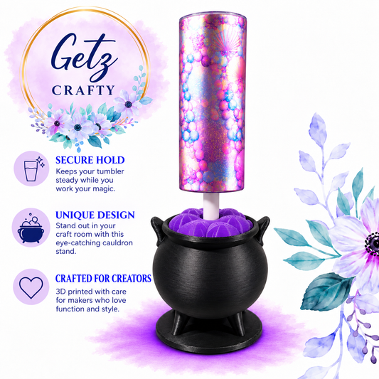 Cauldron Drying Stand 3/4” (Black & Purple)
