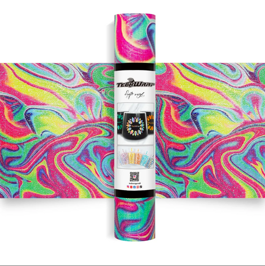 Fluid Art Glitter Brush Adhesive Vinyl (5FT)