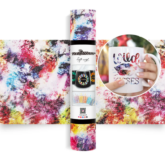 Tye Dye Nebula Glitter Brush Adhesive Vinyl (5FT)