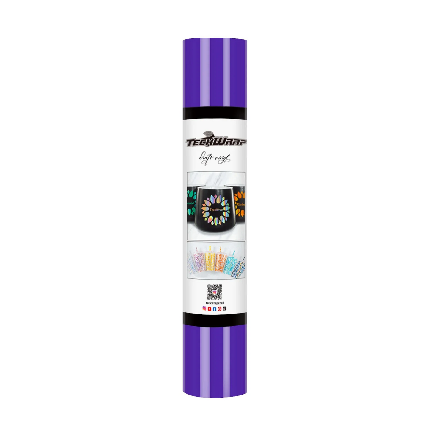 Brilliant Purple Glossy Permanent Adhesive Vinyl (5FT)