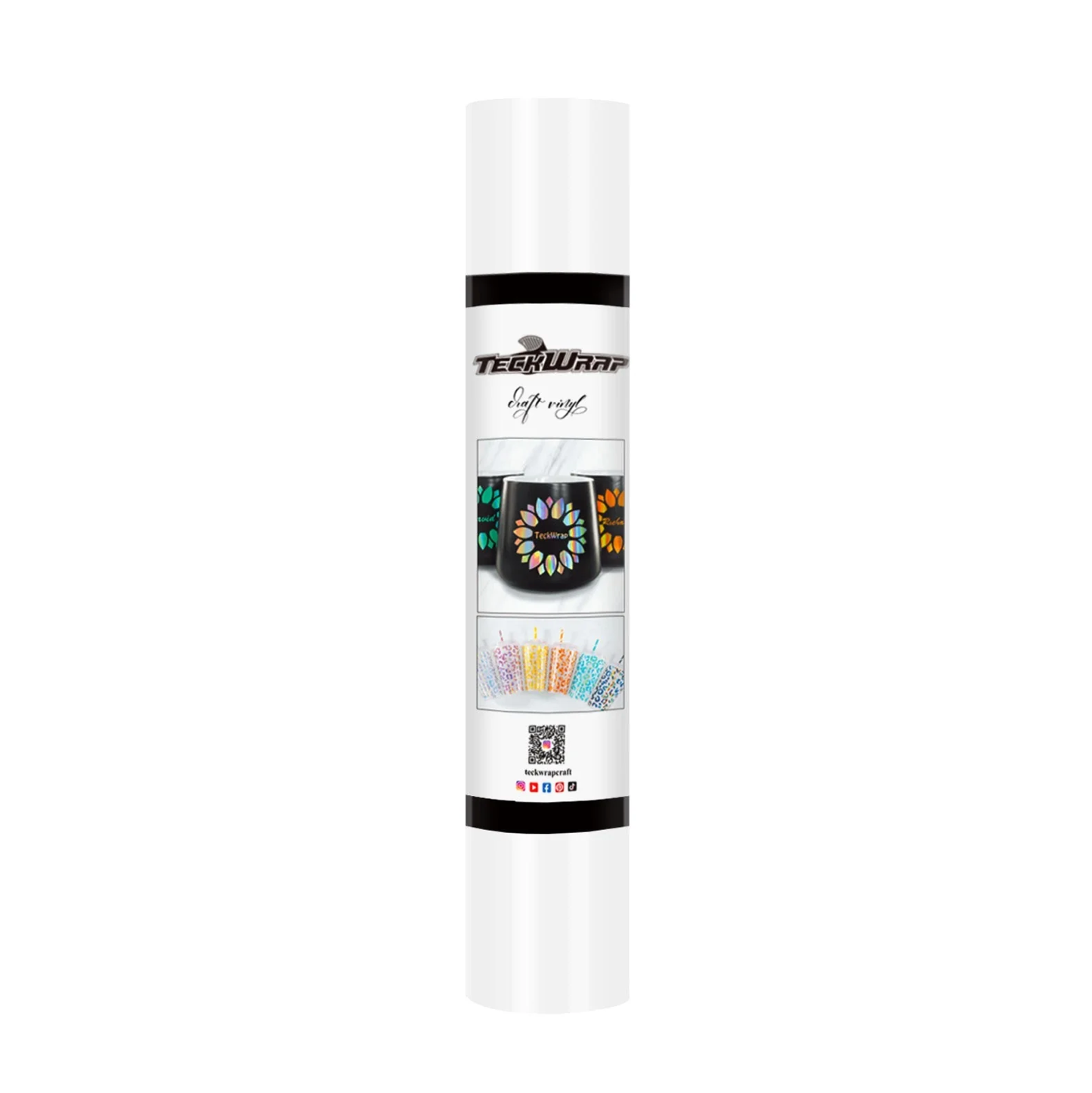 Coconut White Glossy Permanent Adhesive Vinyl (5FT)