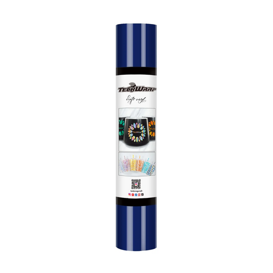 Impact Blue Glossy Permanent Adhesive Vinyl (5FT)