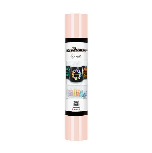 Pastel Pink Glossy Permanent Adhesive Vinyl (5FT)