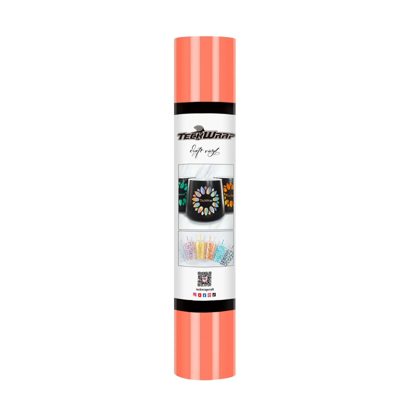 Salmon Pink Glossy Permanent Adhesive Vinyl (5FT)