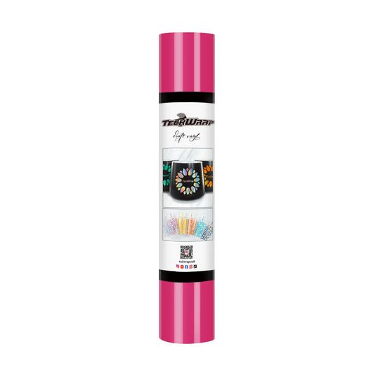 Ultra Pink Glossy Permanent Adhesive Vinyl (5FT)