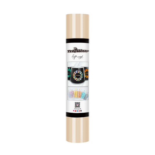 Vanilla Glossy Permanent Adhesive Vinyl (5FT)