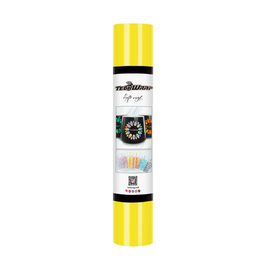 Yellow Passion Glossy Permanent Adhesive Vinyl (5FT)