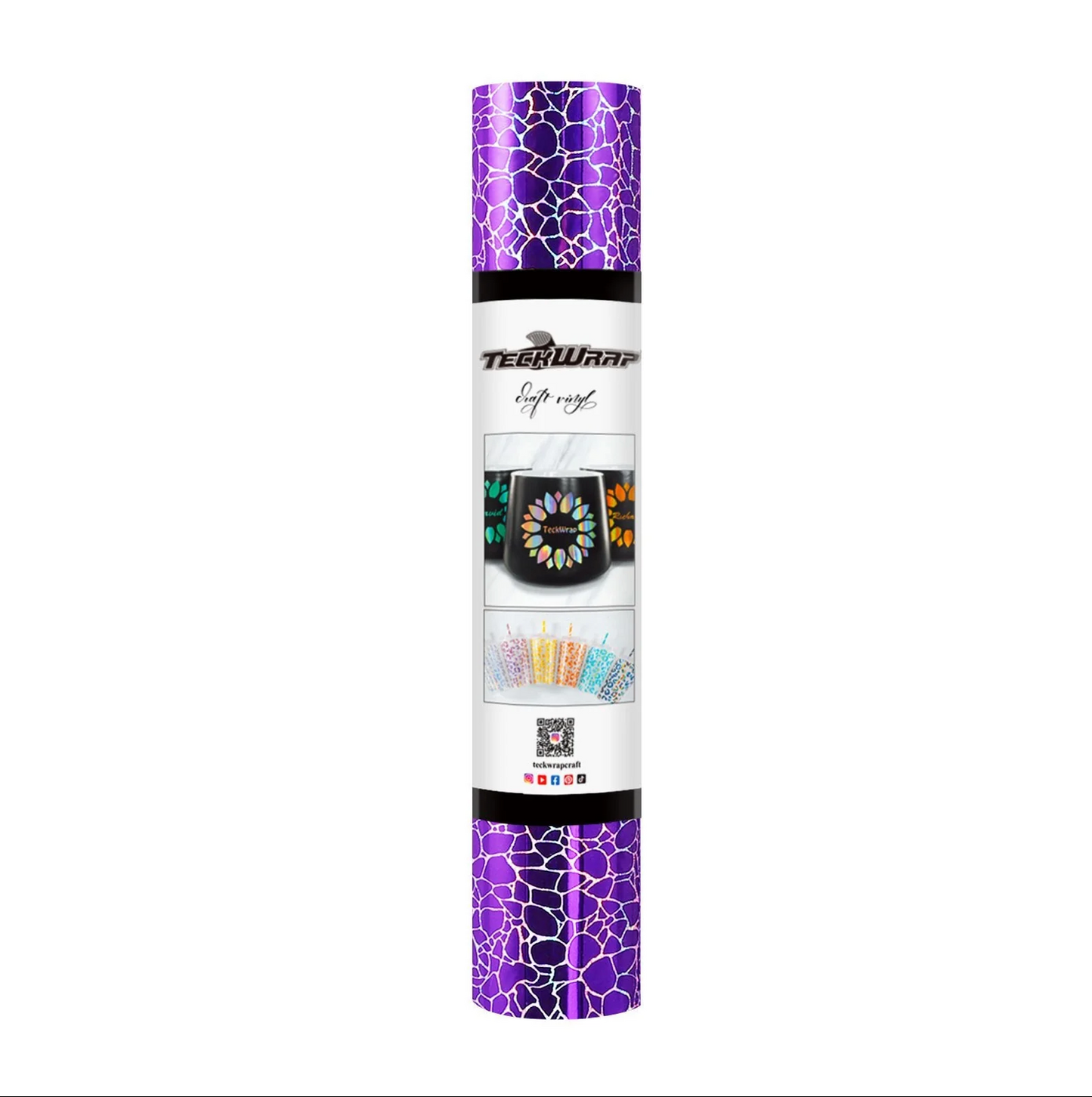 Purple Holographic Cobblestone Permanent Adhesive Vinyl (5FT)