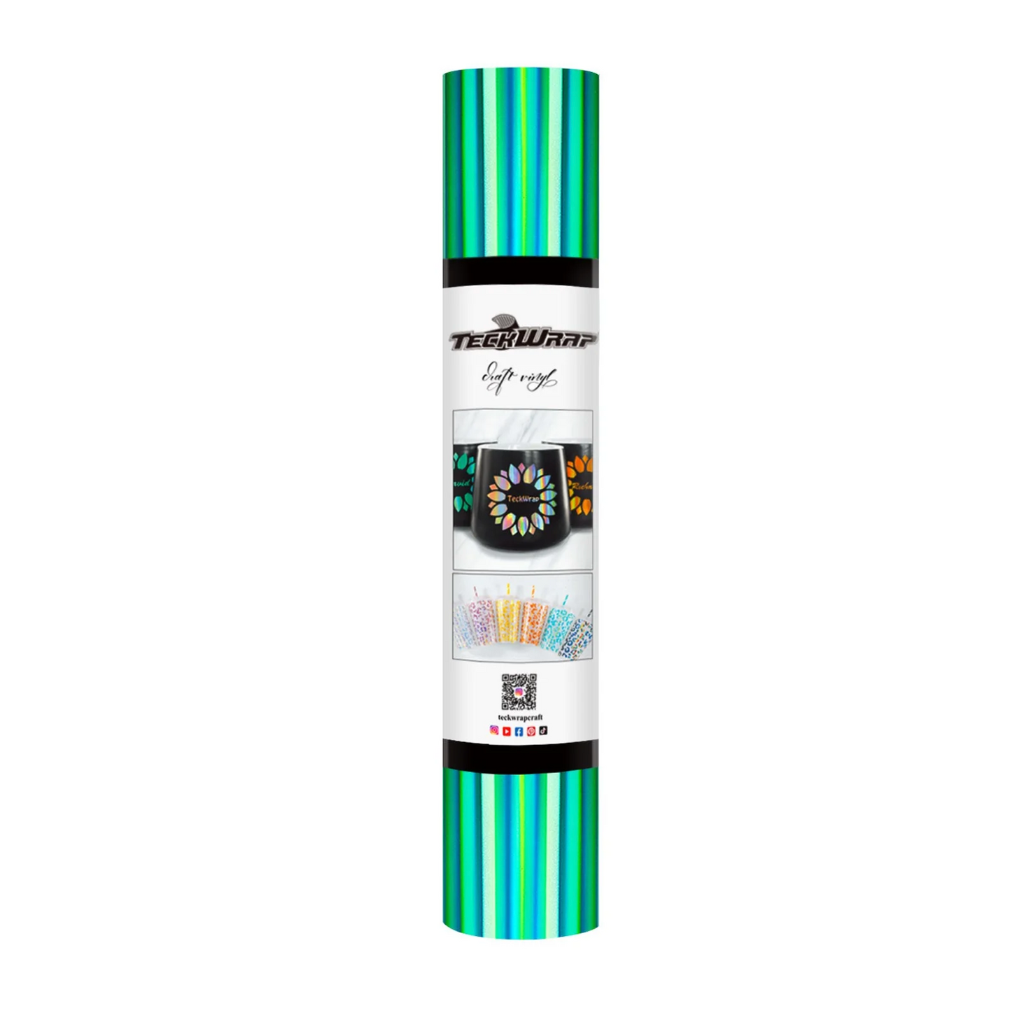 Emerald Green Holographic Glossy Rainbow (5FT)