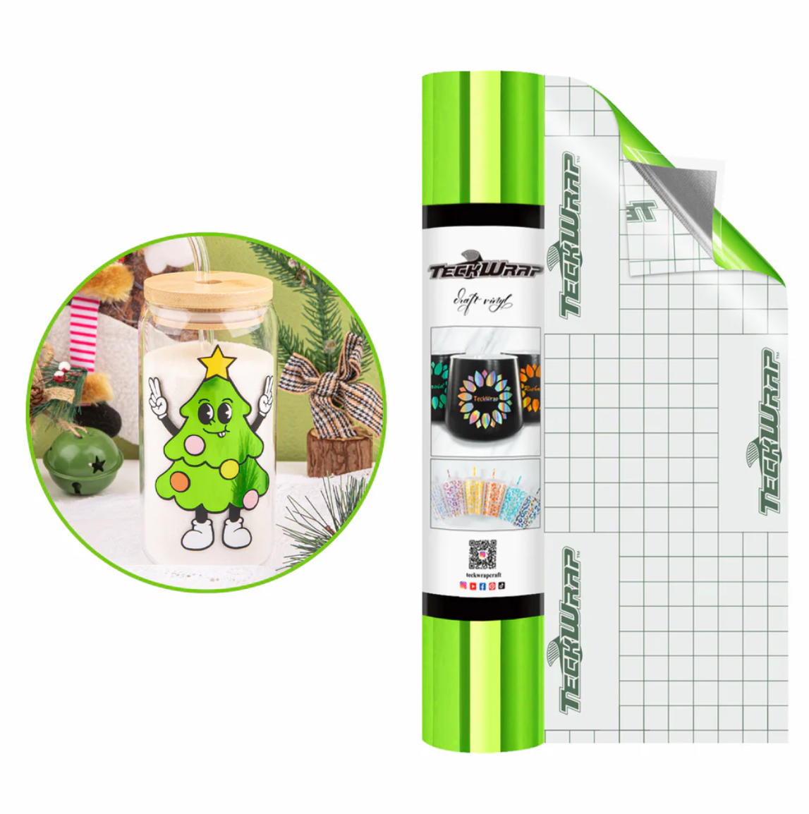 Lime Green Bubble Free Mirror Chrome Adhesive Vinyl (5FT)