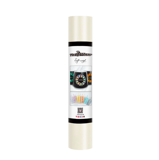 Ivory White Matte Permanent Adhesive Vinyl (5FT)