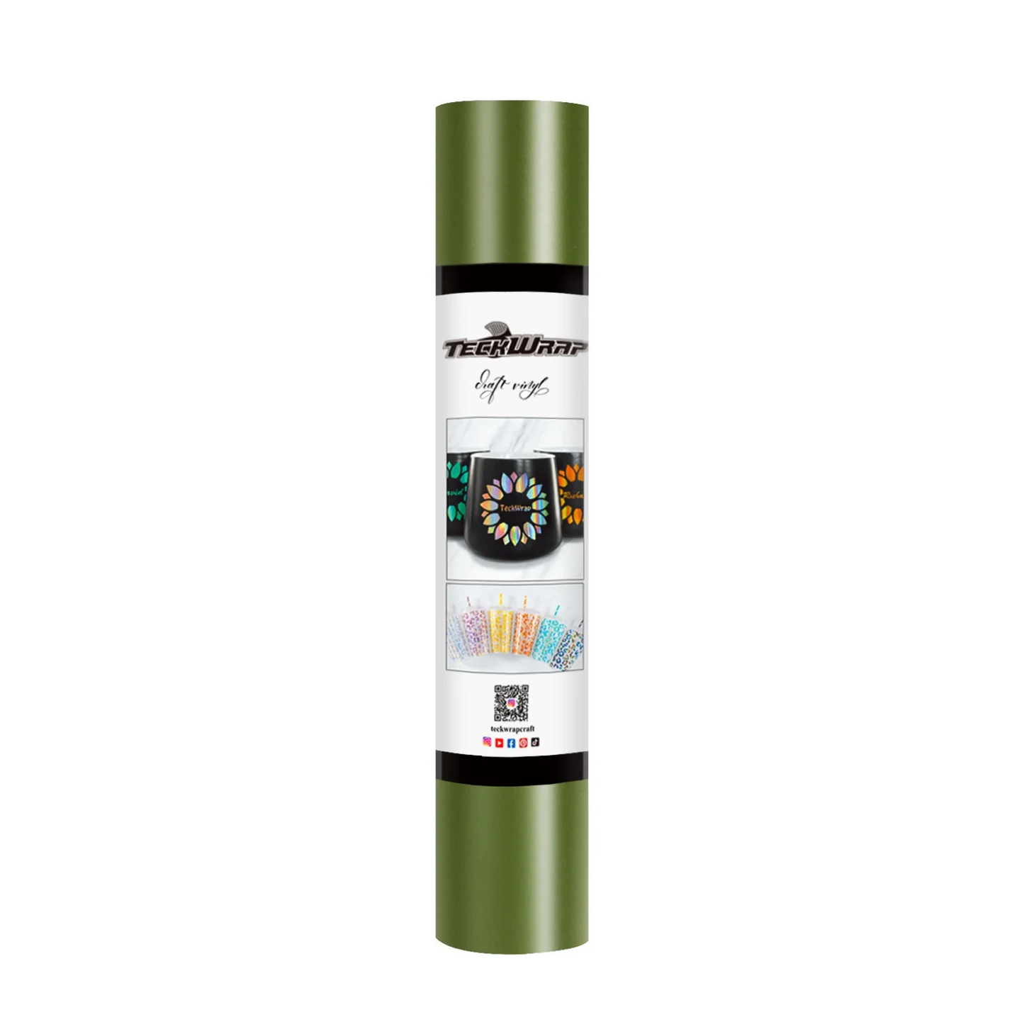 Olive Matte Permanent Adhesive Vinyl (5FT)