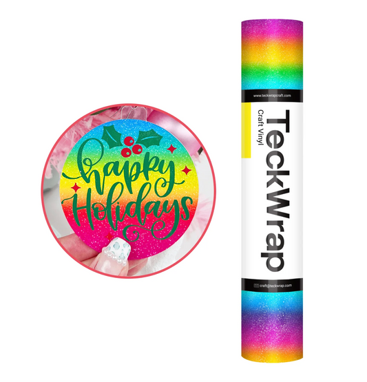 Rainbow Colored Rainbow Stripes Adhesive Vinyl (5FT)