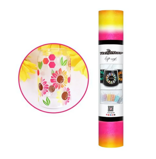 Sunrise Rainbow Stripes Adhesive Vinyl (5FT)