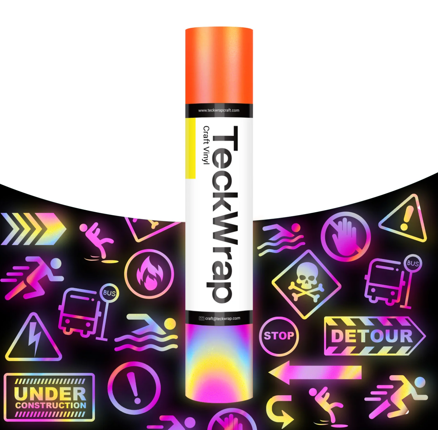 Rainbow Coral Reflective Adhesive Vinyl (5FT)