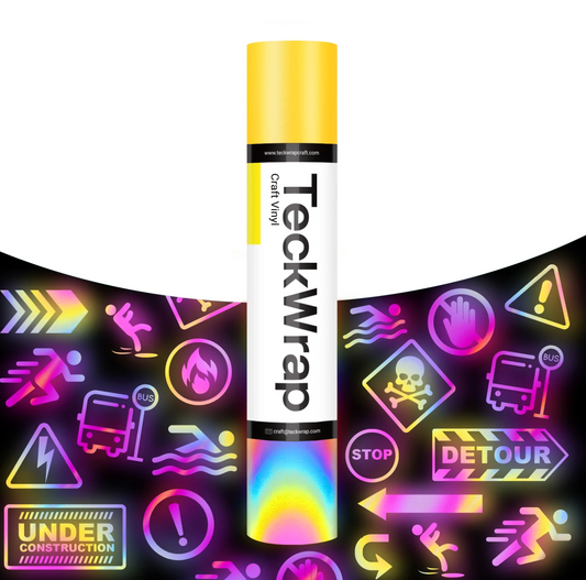 Rainbow Yellow Reflective Adhesive Vinyl (5FT)