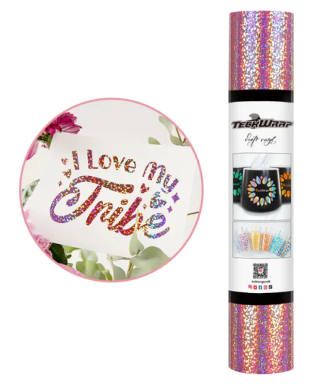 Rose Gold Holographic Sparkle Adhesive Vinyl (5FT)