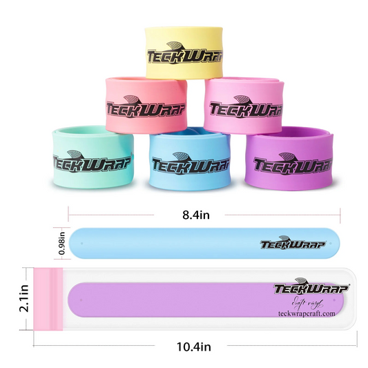 Silicone Slap Bracelets (Pack of 6)