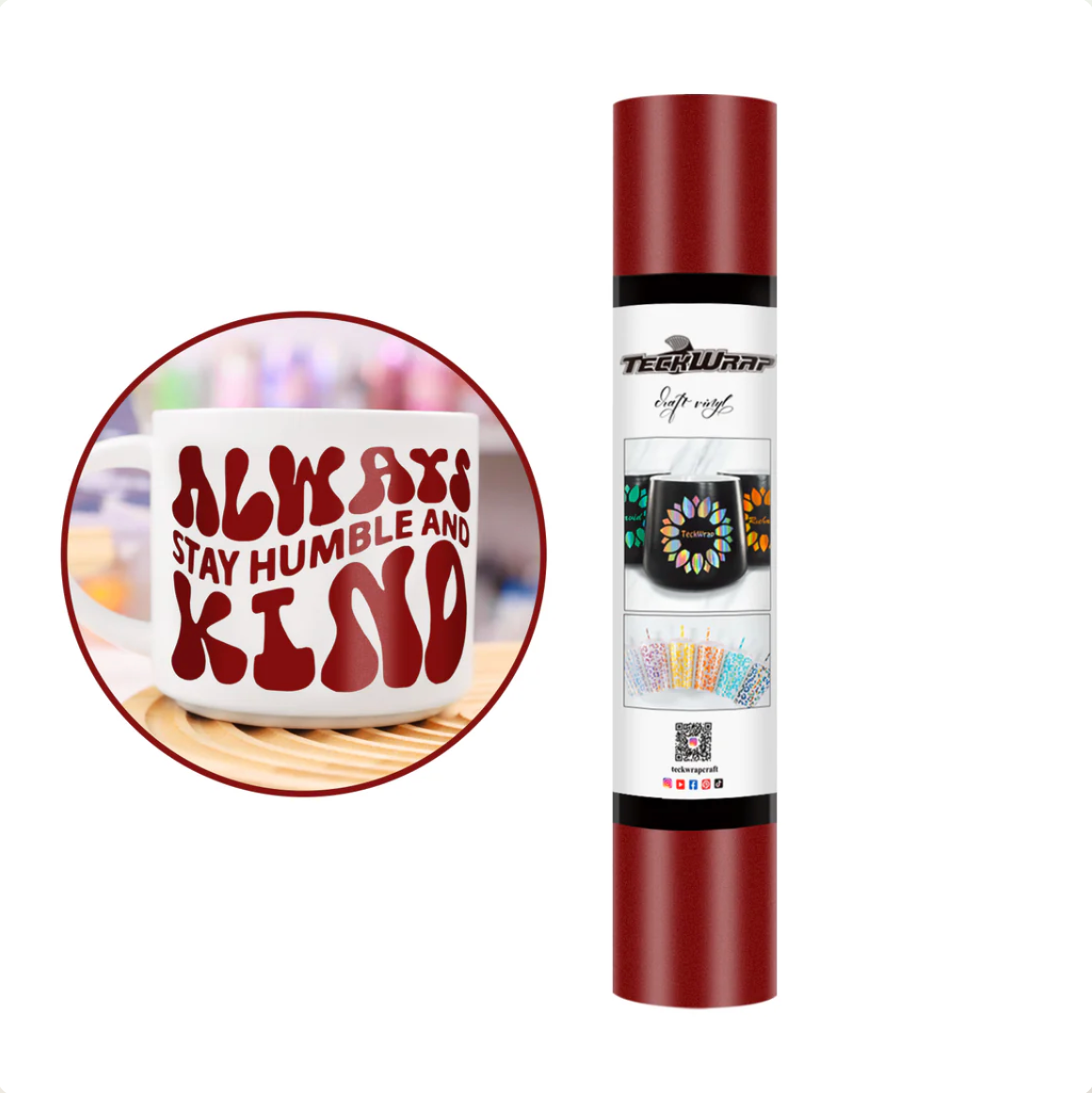 Wine Red Matte Adhesive Vinyl (5FT)